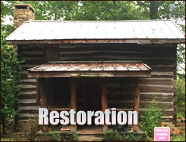 Historic Log Cabin Restoration  Raleigh, North Carolina